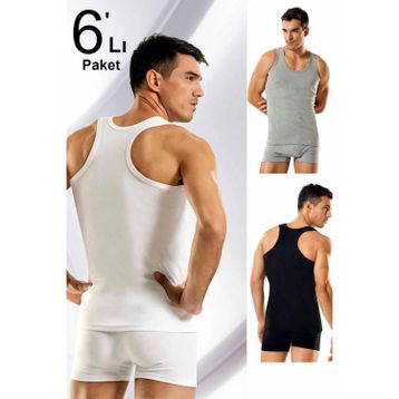 Namaldi ELF568N133CCM6 Gri 6'lı Paket Ribana Spor Erkek Atlet