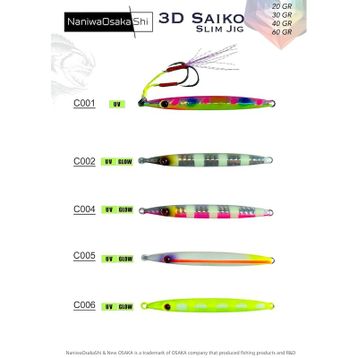 NaniwaOsakashi 3D Saiko 60 gr C002 Slim Jig