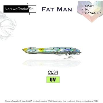 NaniwaOsakashi Fat Man 135 mm 26 gr Topwater C034 Sahte Balık