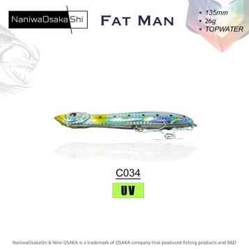 NaniwaOsakashi Fat Man 135 mm 26 gr Topwater C034 Sahte Balık