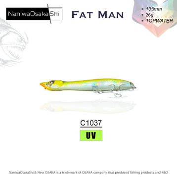 NaniwaOsakashi Fat Man 135 mm 26 gr Topwater C1037 Sahte Balık