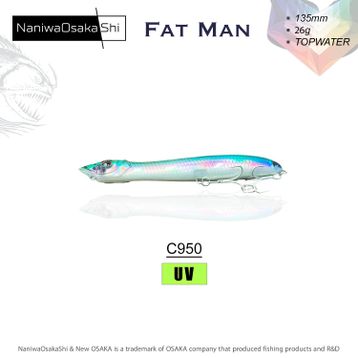 NaniwaOsakashi Fat Man 135 mm 26 gr Topwater C950 Sahte Balık