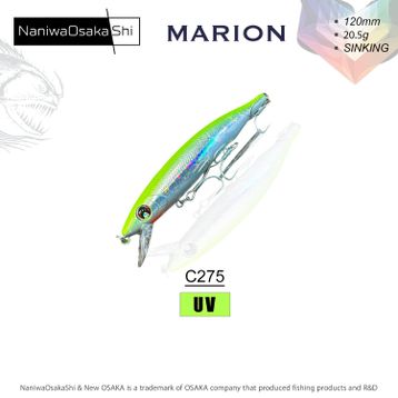NaniwaOsakashi Marion 120 mm 20.5 gr Sinking C275 Balık Yem