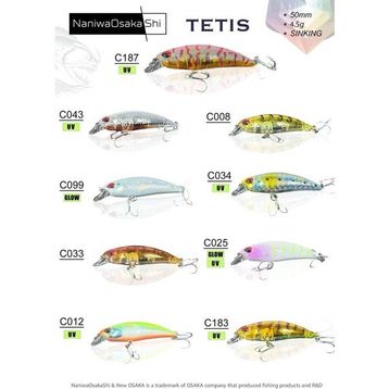 NaniwaOsakashi Tetis 50 mm 4.5 gr Sinking C025 Sahte Balık
