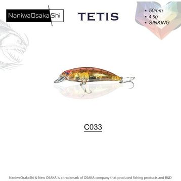 NaniwaOsakashi Tetis 50 mm 4.5 gr Sinking C033 Sahte Balık