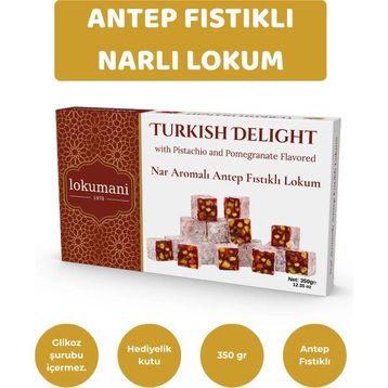 Nar Aromalı Antep Fıstıklı Lokum 350 gr