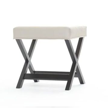 NarModern Bench Dark Beyaz Puf