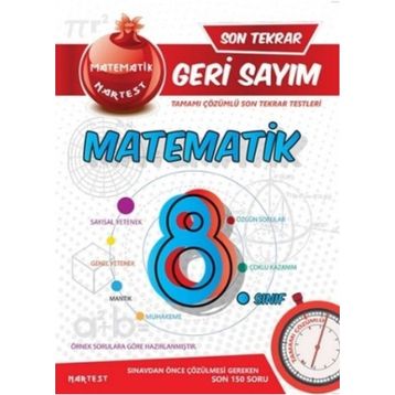 Nartest Yayıncılık 8. Sınıf Matematik Geri Sayım Son Tekrar Testleri