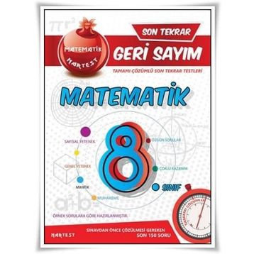 Nartest Yayıncılık 8. Sınıf Matematik Geri Sayım Son Tekrar Testleri