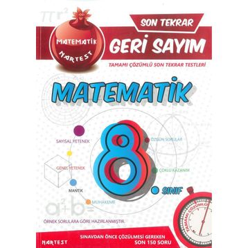 Nartest Yayıncılık 8. Sınıf Matematik Geri Sayım Son Tekrar Testleri