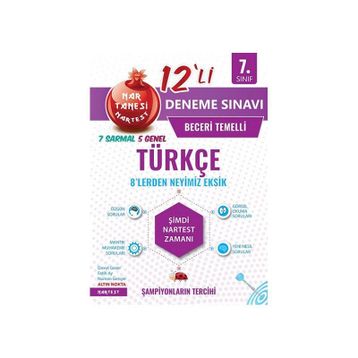 Nartest Yayınları 7. Sınıf Beceri Temelli Türkçe Deneme Sınavı