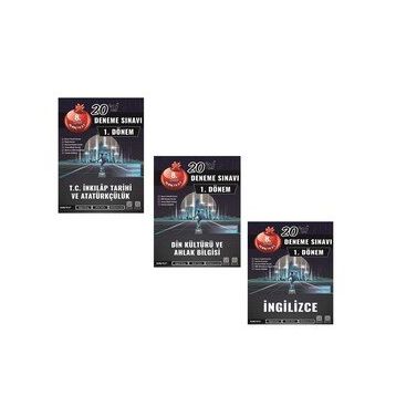 Nartest Yayınları - 8. Sınıf 1. Dönem T.C. İnkılap Tarihi Din ve İngilizce Deneme Seti 3 Kitap