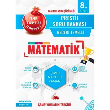 Nartest Yayınları 8. Sınıf Matematik Nar Tanesi Prestij Soru Bankası