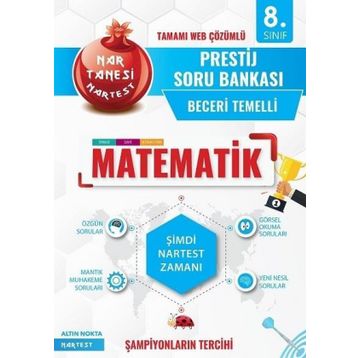 Nartest Yayınları 8. Sınıf Matematik Nar Tanesi Prestij Soru Bankası