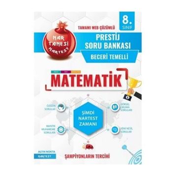 Nartest Yayınları 8. Sınıf Matematik Nar Tanesi Prestij Soru Bankası