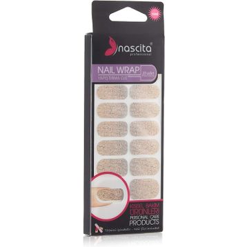 Nascita 20'li Siyah-Beyaz Ombre Altın Nokta Desenli Yapış Takma Tırnak