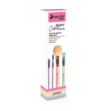 Nascita 77 Soft Colors Serisi 4'lü Temel Makyaj Fırçası Seti