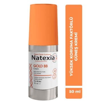 Natexia Gold BB Cream Yüksek Koruma Faktörlü SPF50 50 ml Güneş Kremi