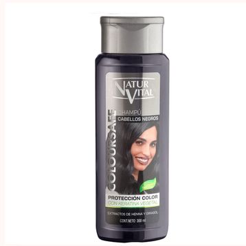 Natur Vital 300 ml Henna Coloursafe Black Hair Shampoo