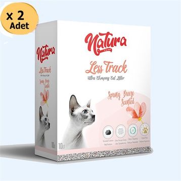 Natura 10 lt x 2 Adet Less Track Bahar Esintisi Kokulu Kedi Kumu
