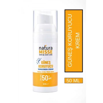 Natura Misse UVA UVB SPF50 Yüksek Koruma Leke Karşıtı 50 ML Doğal Güneş Kremi