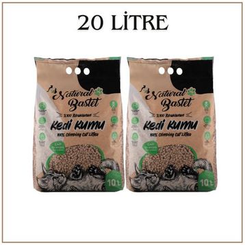Natural 20 lt Bastet Topaklanan Premium Doğal Kedi Kumu