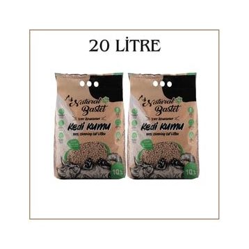 Natural 20 lt Bastet Topaklanan Premium Doğal Kedi Kumu