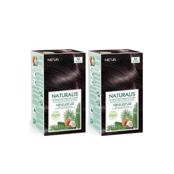 Naturalis 5.0 Yoğun Açık Kahve %100 Vegan 2 Adet Saç Boyası