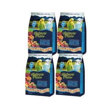 Nature Plan 4x1000 gr Meyve Aromalı + Ballı Muhabbet Kuşu Yemi