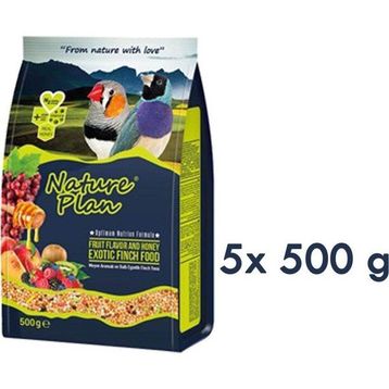 Nature Plan 5x500 gr Meyve Aromalı ve Ballı Muhabbet Kuşu Yemi