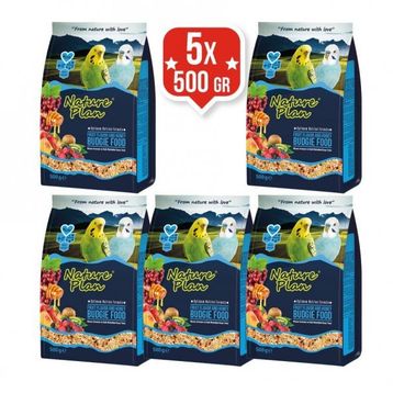 Nature Plan 5x500 gr Meyve Aromalı ve Ballı Muhabbet Kuşu Yemi