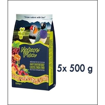 Nature Plan 5x500 gr Meyve Aromalı ve Ballı Muhabbet Kuşu Yemi