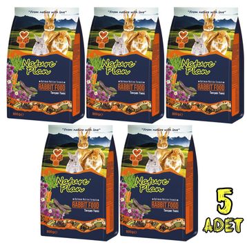Nature Plan Premium 5x800 gr Tavşan Yemi