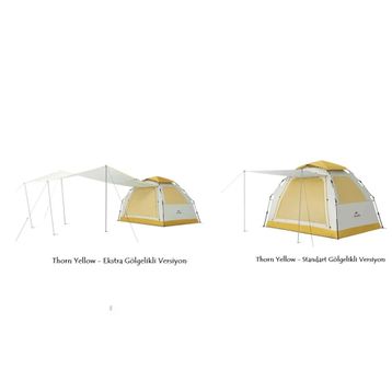Naturehike Ango ES60 Gölgelikli Otomatik Kurulum Thorn Yellow Standart Kamp Çadırı