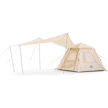 Naturehike Ango UPF50+ Gölgelikli Bej Otomatik Kurulum 3 Kişilik Kamp Çadırı