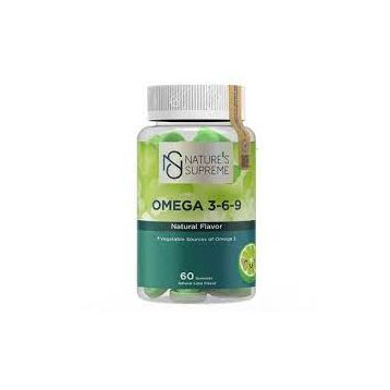 Nature's Supreme Omega 3-6-9 Yeşil Limon Aromalı 60 Çiğnenebilir Tablet