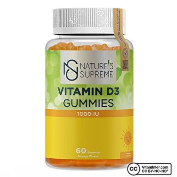 Nature's Supreme Vitamin D3 Gummies 60 Çiğnenebilir Tablet