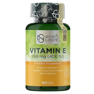Nature's Supreme Vitamin E 400 IU 60 Kapsül