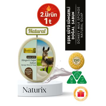 Naturix 150 gr Eşek Sütü Süngerli Sabun
