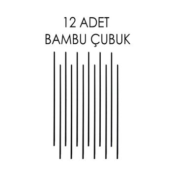 Naturix 20 cm 12'li Siyah Doğal Oda Kokusu Bambu Çubuğu