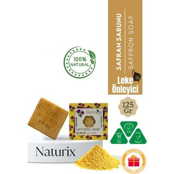 Naturix Leke Önleyici Onarıcı %100 Doğal Nem ve Bakım Sabunu Saffron Soap 125 gr Natural Safran Çiçeği Sabun