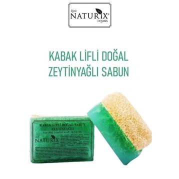 Naturix Nemlendirici Arındırıcı Peeling Etkili Olive Oil Soap 130 gr Doğal Kabak Lifli Zeytinyağlı Sabun