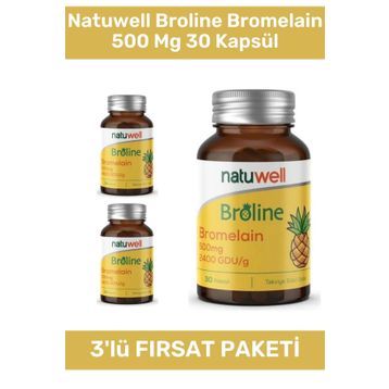 NatuWell Broline Bromelain 500 mg 30 Kapsül
