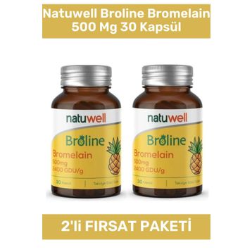 NatuWell Broline Bromelain 500 mg 30 Kapsül