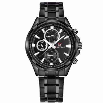 Naviforce STM09 Siyah Spor Çelik Erkek Kol Saati