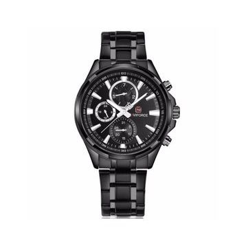 Naviforce STM09 Siyah Spor Çelik Erkek Kol Saati
