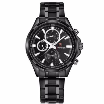 Naviforce STM09 Siyah Spor Çelik Erkek Kol Saati
