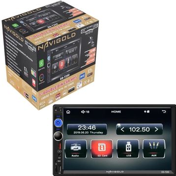 Navigold DS-7250 MP5 FM Bluetooth Carplay Android Auto Çift Usb Double Teyp