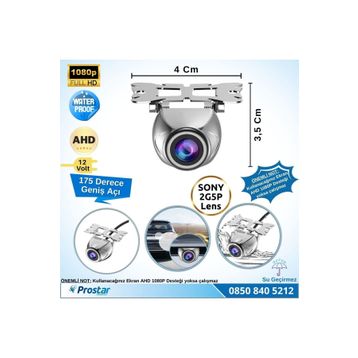 Navistar AHD 1080P Sony 2G5P Balıkgözü 175 Derece Geniş Açılı Araç Geri Görüş Kamerası