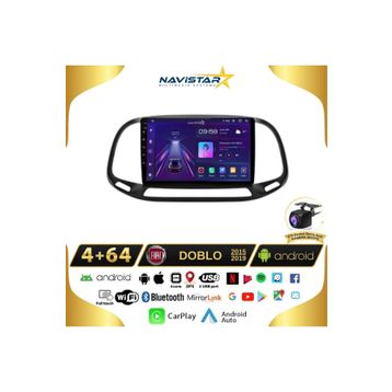 Navistar Fiat Doblo 2015-2019 Model 4 GB + 64 GB Android 13 Kablosuz Carplay Navigasyon Multimedya Sistemi